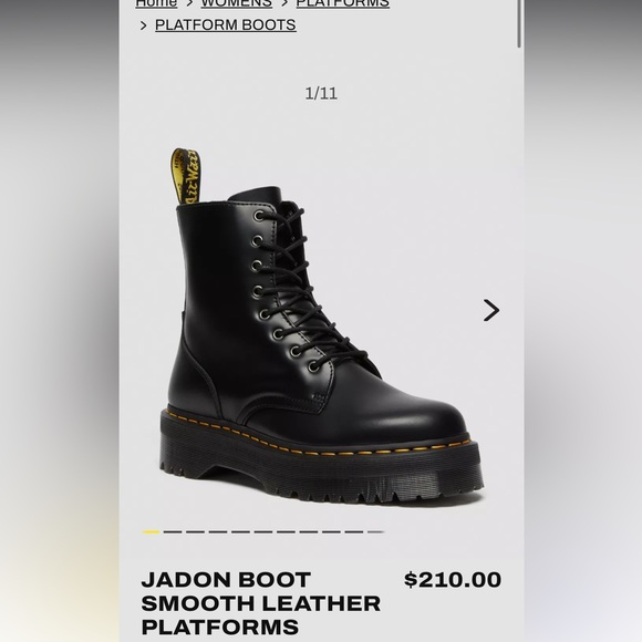 Dr. Martens Shoes - Dr martens jadon 8 hi smooth leather boots